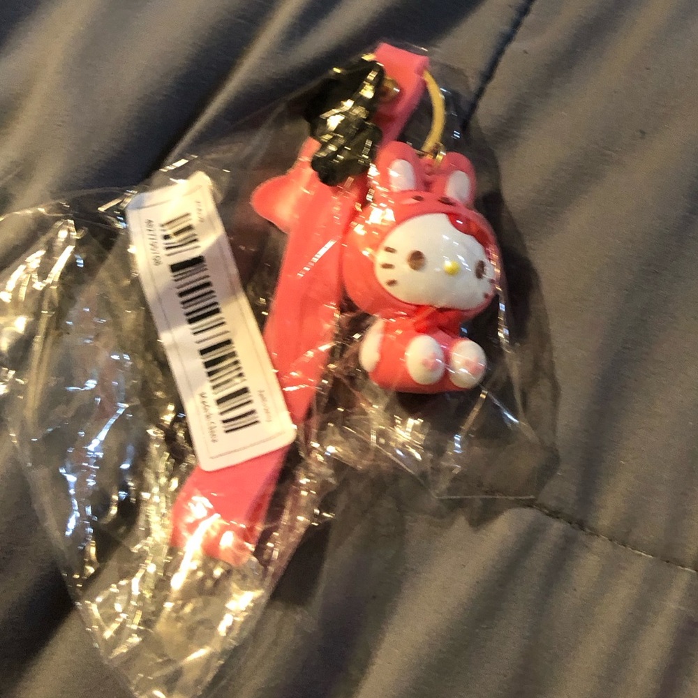 Hello Kitty Keychain Bag Charm Pink Strap